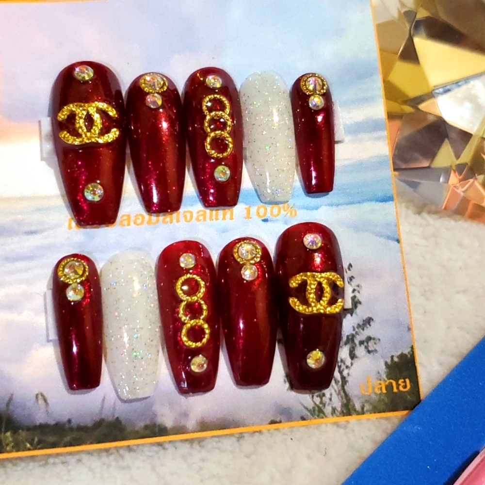 SOlLD!  Nails - Hand-Painted - $10 - NWT 10 pc/w kit